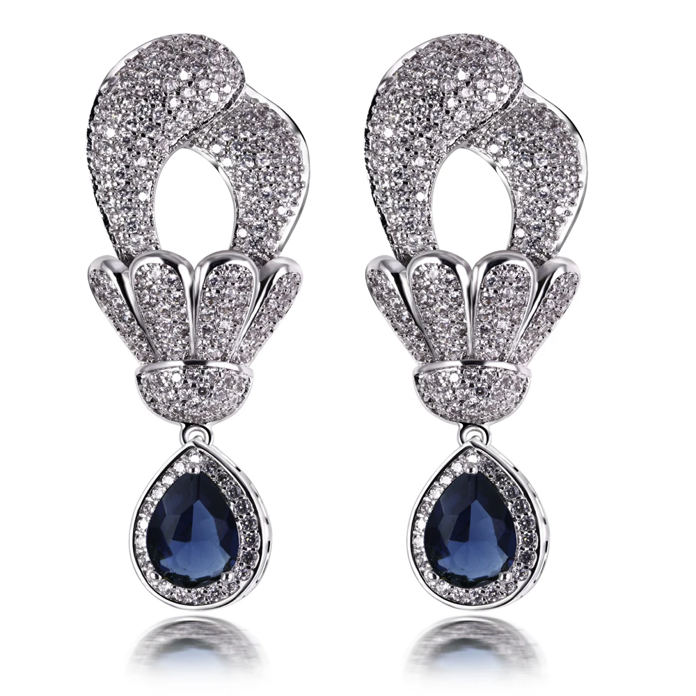 Nice Drop Earrings Women Flower Earring Rhodium Plated With Aaa Cz Nice Drop Earrings Women Flower Earring Rhodium Plated With Aaa Cz Fashion Wedding Party Jewelry Free Shipment In From Accessories