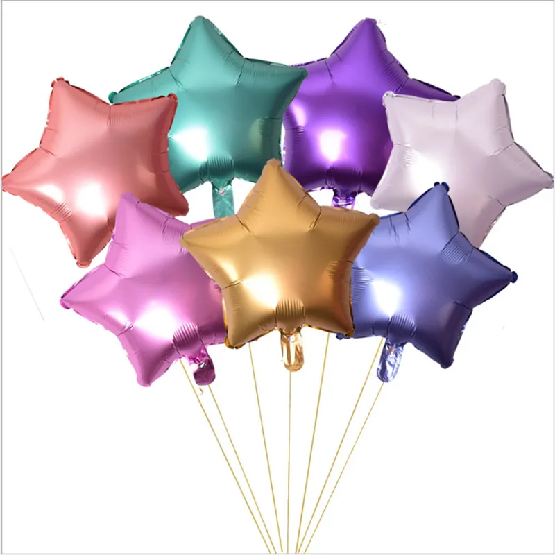

5pc 18 inch metal helium foil balloons star shape balloon for wedding room party decor Valentine's Day supplies 7 color option