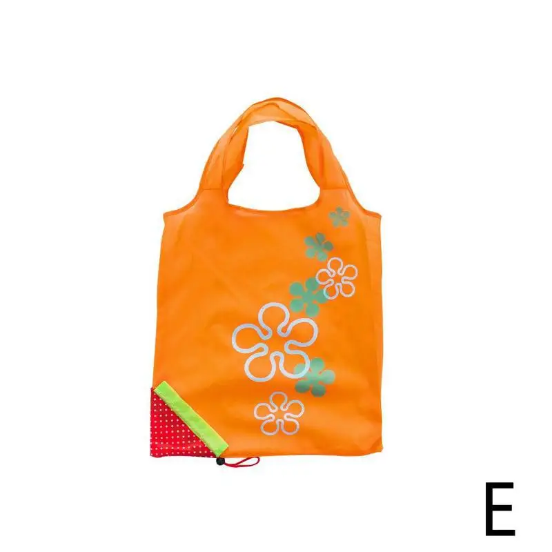 9 цветов, хозяйственная сумка с фруктовым узором, домашняя переносная складная сумка с клубничкой, Экологичная складная сумка для хранения - Цвет: E