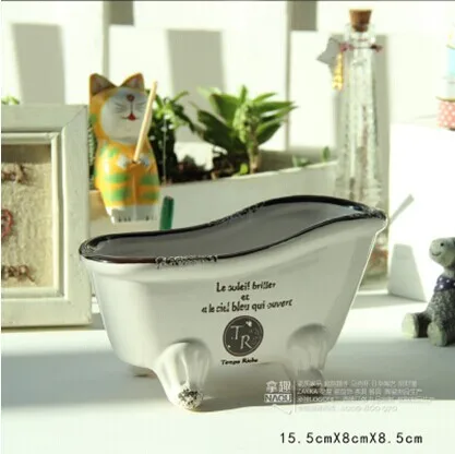 

052833 Imitation enamel do old vintage meaty plant perforated flowerpot Home garden decoration Photo props