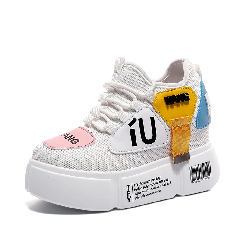 

Nice New Height Increase Women Shoes Autumn Wild Sneakers Korean high-heeled Fashion Platform Casual Shoes