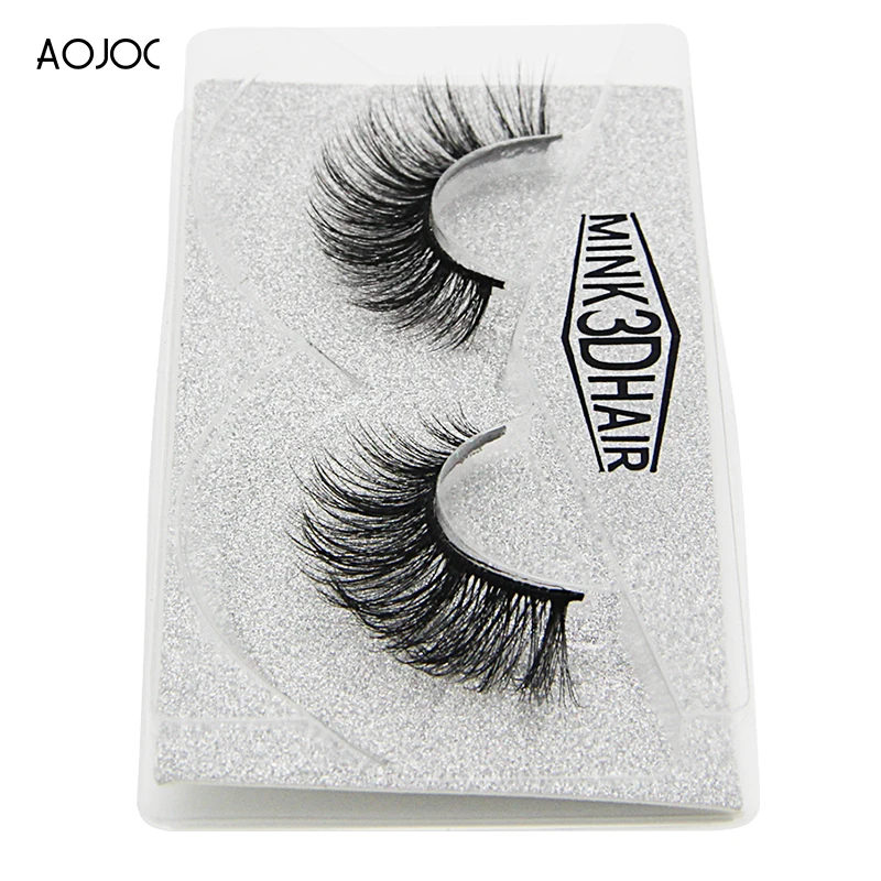 

Aojoc Brand 3d Mink Eyelashes Extension Natural False Eye Lashes Cruelty Free Lashes Long Lasting Lash wispy lashes Eye Makeup