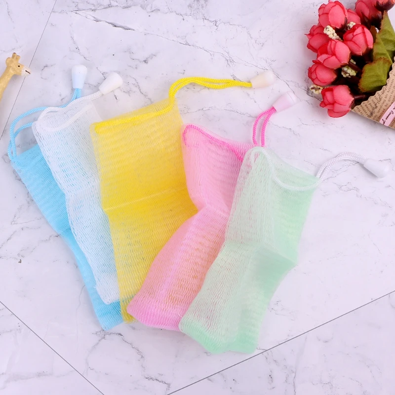 5 قطعة العملي المدمجة التقشير الصابون التوقف شبكة الحقائب حمام حقيبة استحمام