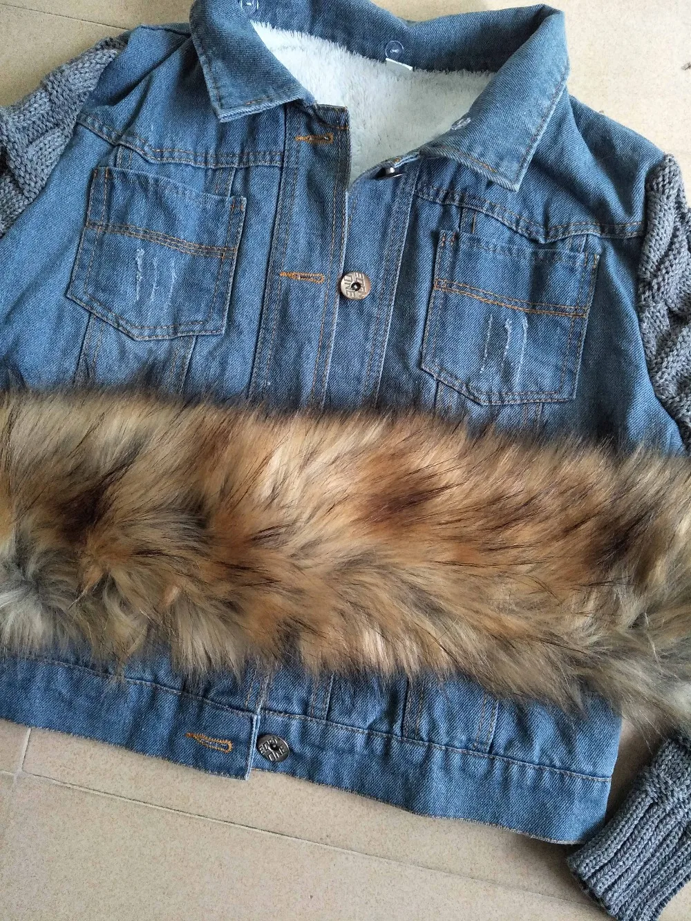 Pour Jeans Automne 5xl Jean Printemps De Vestes La Fourrure Bleu Femmes S En 2018 Plus Hiver Veste Mince Denim Survêtement Taille Manteau vYa5dUqw