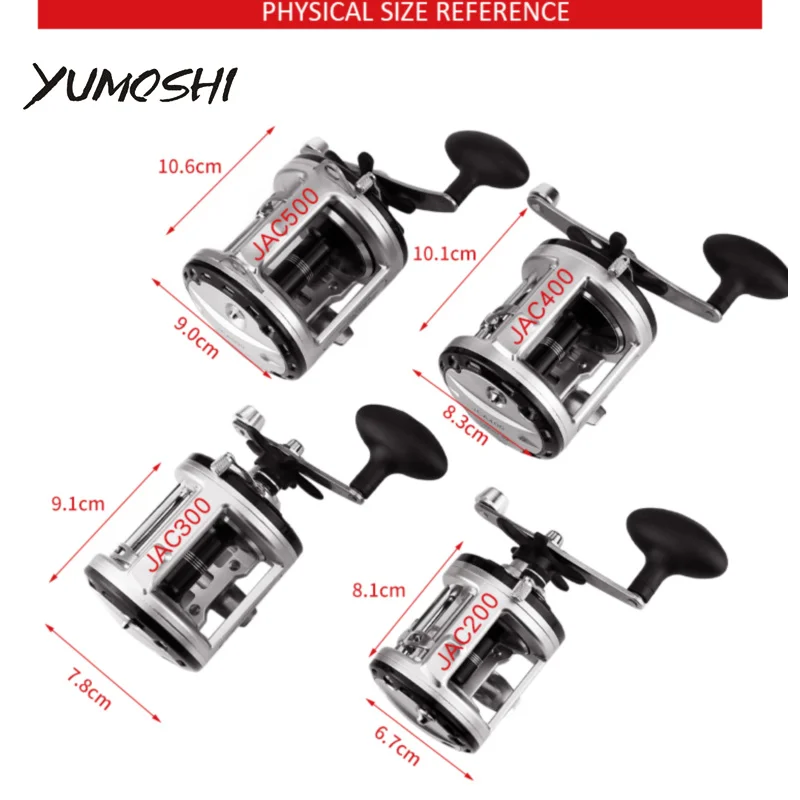 YUMOSHI 12 + 1BB барабанная Рыболовная катушка для удочки Saltwater Baitkastking троллинга