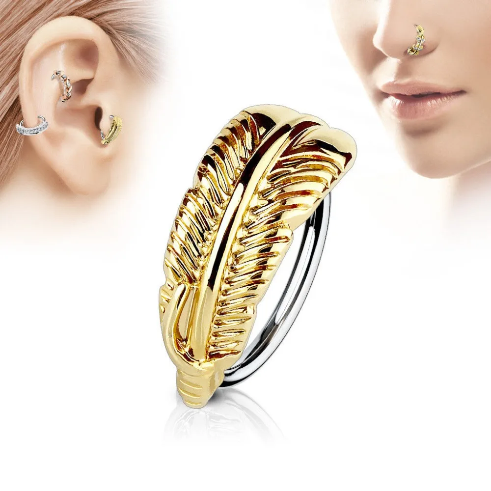 

Nose Septum Piercing Wing Ear Tragus Piercing Stainless Steel Ear Cartilage Body Jewelry