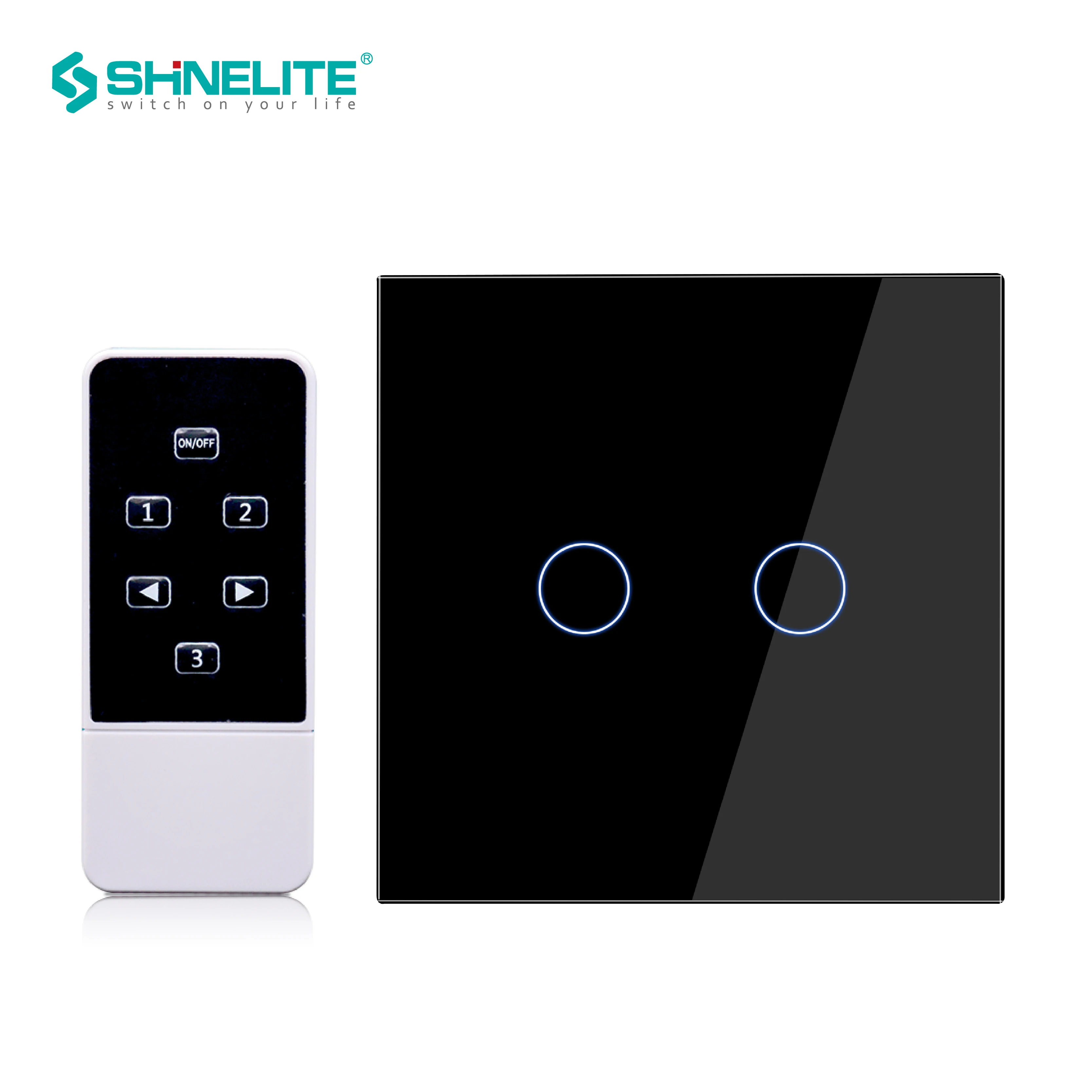 Shinelite Uk Model Home Electronic Touch Wireless Light Switch With Remote  Control,touch Glass Panel 2 Gang 1 Way,rf 433mhz - Switches - AliExpress