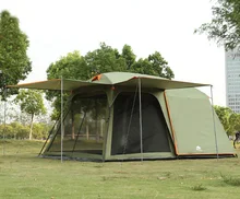 Один зал одна спальня 5-8 человек использовать двойной слой высокое качество водонепроницаемый ветрозащитный кемпинг семейная палатка