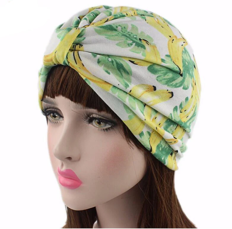 Винтажные женские шапки-тюрбан, шляпа с цветочным узором, головной убор, головные уборы при химиотерапии, бандана, завязанная индийская Кепка для лета и весны - Цвет: color 7