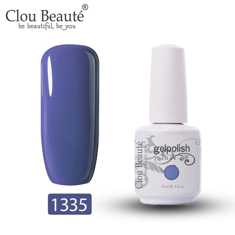 Clou Beaute 244 цветов Гель-лак для маникюра esmaltes permanentes de лак для ногтей для УФ-и светодиодной лампы Гель-лак замачиваемый Гель-лак - Цвет: 1335