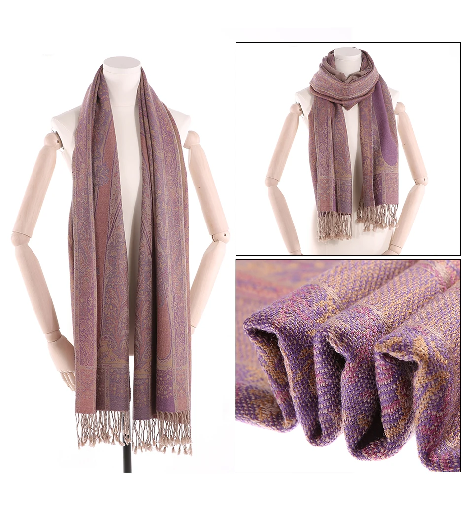 Модный дизайнерский шерстяной шарф для женщин, осенне-зимний шарф с принтом на голову, женский платок Пейсли, Женская шаль, Пашмина