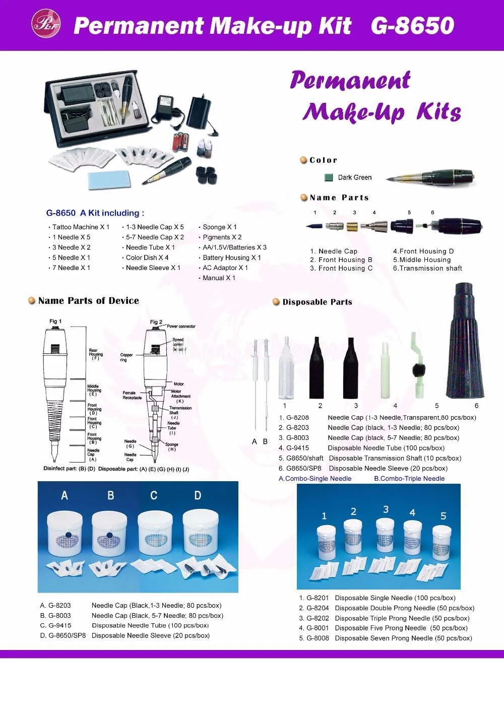 free shipping Battery Original Taiwan Giant sun G-8650 permanent makeup machine attoo machine Professional G8650 Tattoo gun