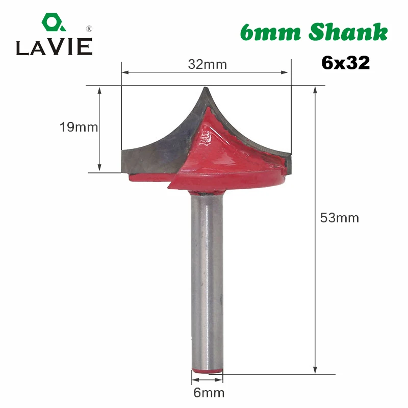 LA VIE 1 шт. 6 мм хвостовик ЧПУ круглый нос биты круглая точка резки Бит шейкер острый резак твердосплавные инструменты для деревообработки MC06006
