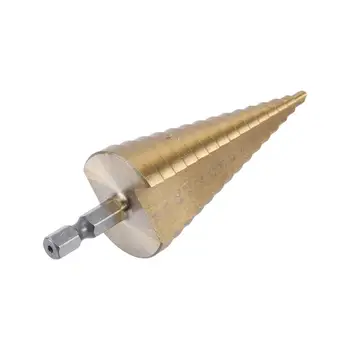 

HSS Multiple Hole Titanium Step Cone Drill Bit Hole Cutter Tool 4-32mm Steps Drill Cone Drill Bit Hole Groove Metal Wood Cut