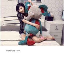 stuffed toy large 120cm creative cartoon elephant plush toy doll soft throw pillow, Valentine’s Day birthday gift Xmas gift c625
