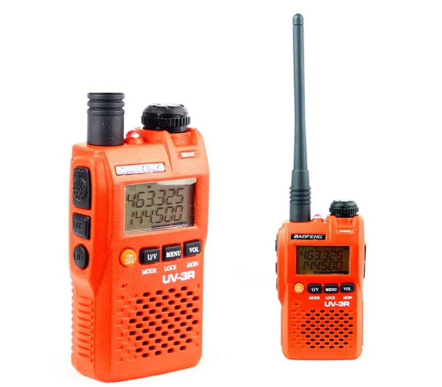 2 шт. BaoFeng UV-3R Обновление версии long-range беспроводной портативный WalkieTalkie двойной дисплей Профессиональная двухполосная ЖК-дисплей