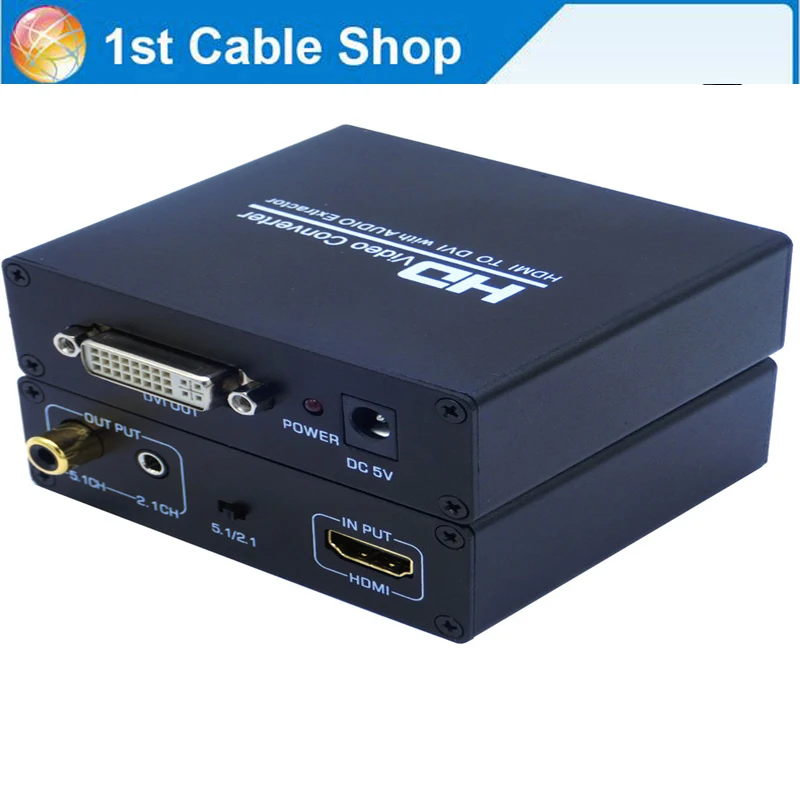 HDMI to DVI converter with audio HDMI to DVI+coaixal/Aux audio with