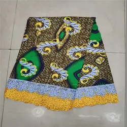 Последние африканские кружево ткань 2018 Высокое качество воск Hollandais и материал из гипюрного кружева для женское платье xf6-71
