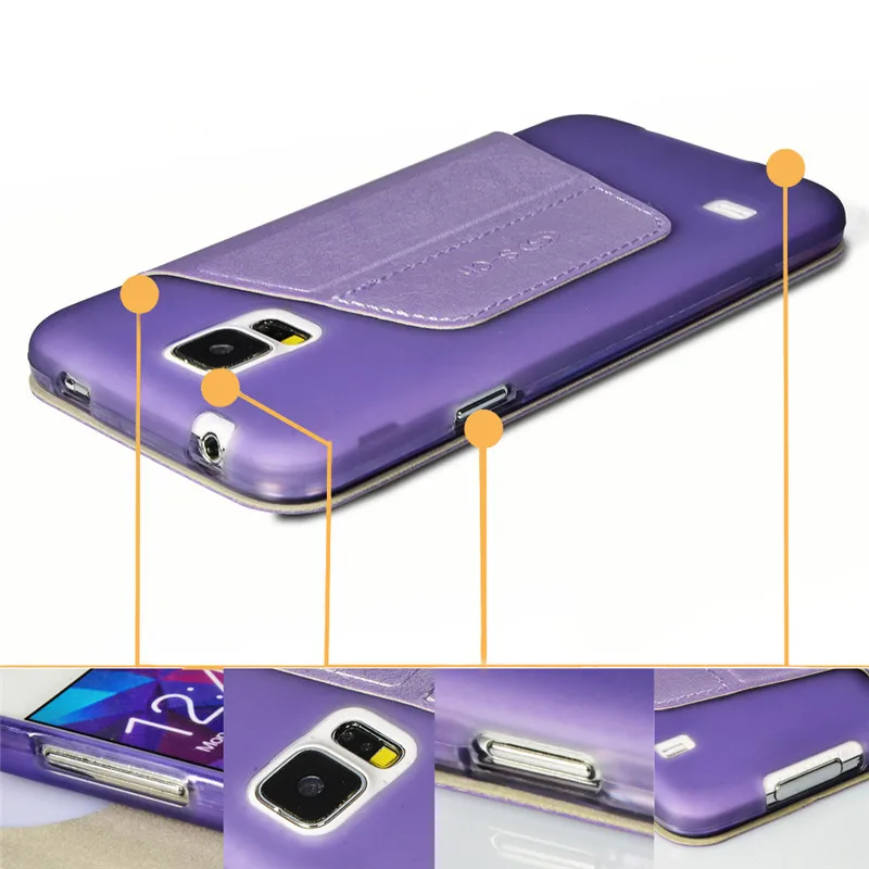 Чехол для Samsung Galaxy S5 i9600 с окошком откидной крышкой автоматической функцией смарт