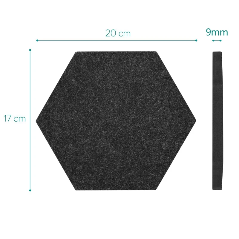 Войлочная доска для заметок, декоративная доска для заметок, шестигранная доска для объявлений, войлочная пробковая доска для плитки, настенная доска для фотографий, заметки(20