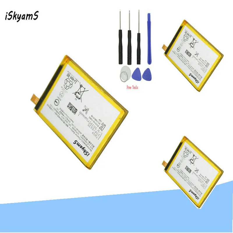 ISkyamS 3x3430 мАч LIS1605ERPC Сменный аккумулятор для смартфона Sony E6883 Z5P Dual E6853 Z5 Premium Z 5 Plus +