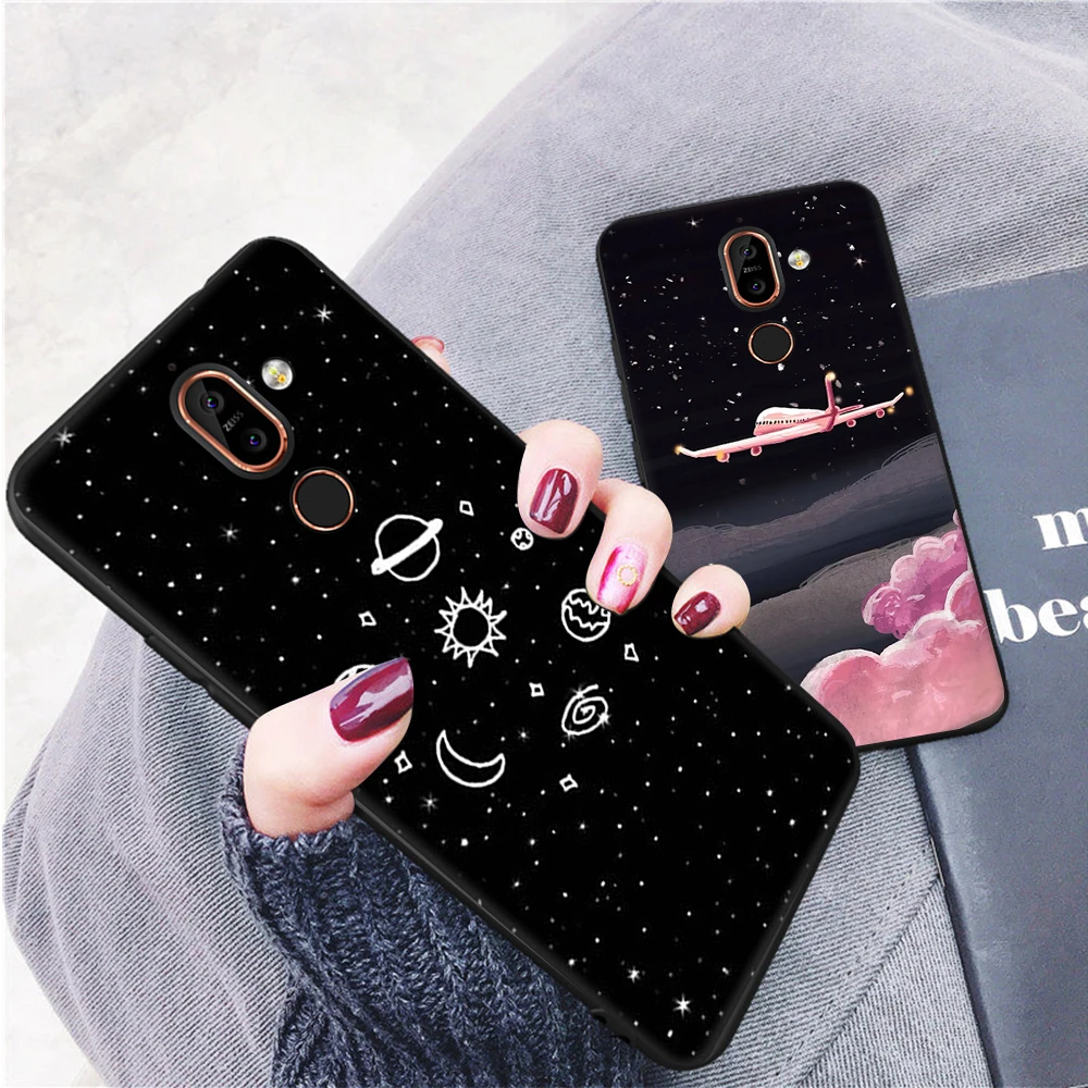 

For Nokia 3 6 2018 7 Plus 8 Painted Cover Case For Nokia 3 2018 Silicone Soft TPU Phone Case Protective Back Cover Capa Shell