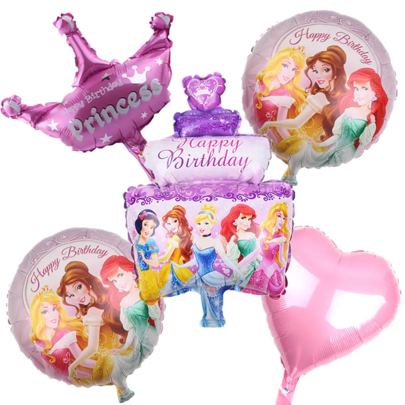5 шт./лот торт ко дню рождения шары в форме принцесс День Рождения украшения шары высокого качества