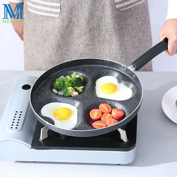 

Meltset 4 in 1 Heart Nonstick Frying Pan Aluminium Alloy Skillet Cookware Pancake Egg Grill Pot Pan Steak Grill Pan Gas Cooker