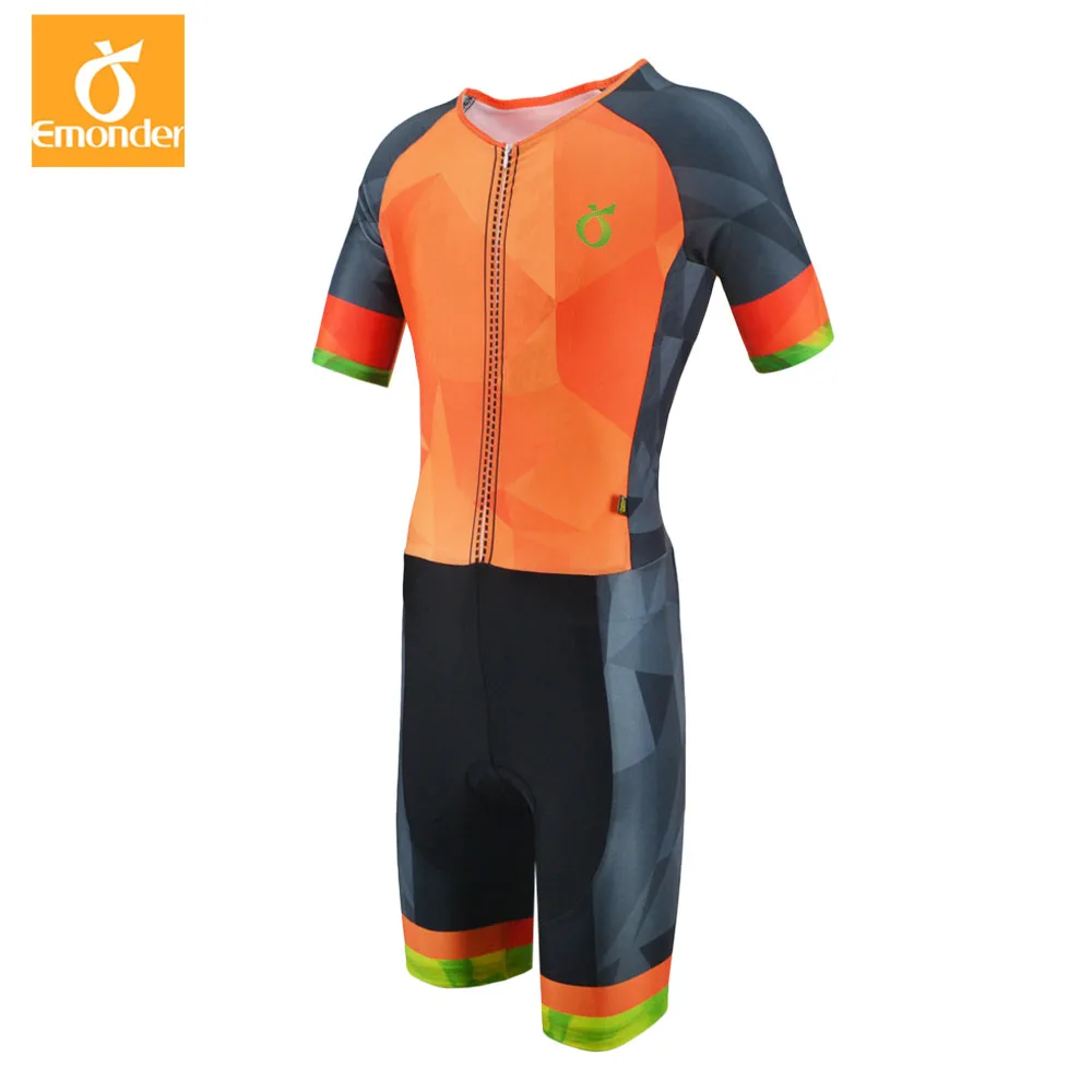 EMONDER 2019 الرجال الصيف بذلة الترياتلون الدراجات جيرسي الرياضة الدراجات Skinsuit عالية الجودة برو فريق الملابس الرياضية