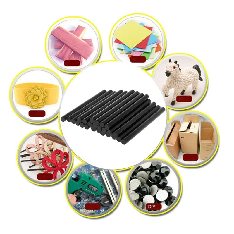 25pcs Hot Melt Glue Stick Black High Adhesive For DIY Crafts Toys Repair Tools