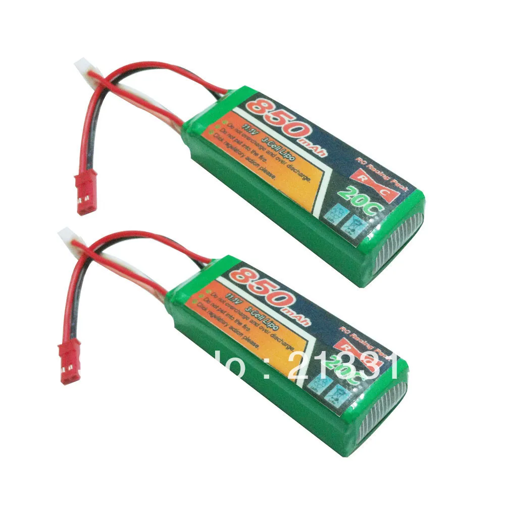 2 x Upgarde 11.1V 800mah 850mAh Lipo Battery for ESKY Big LAMA E 500