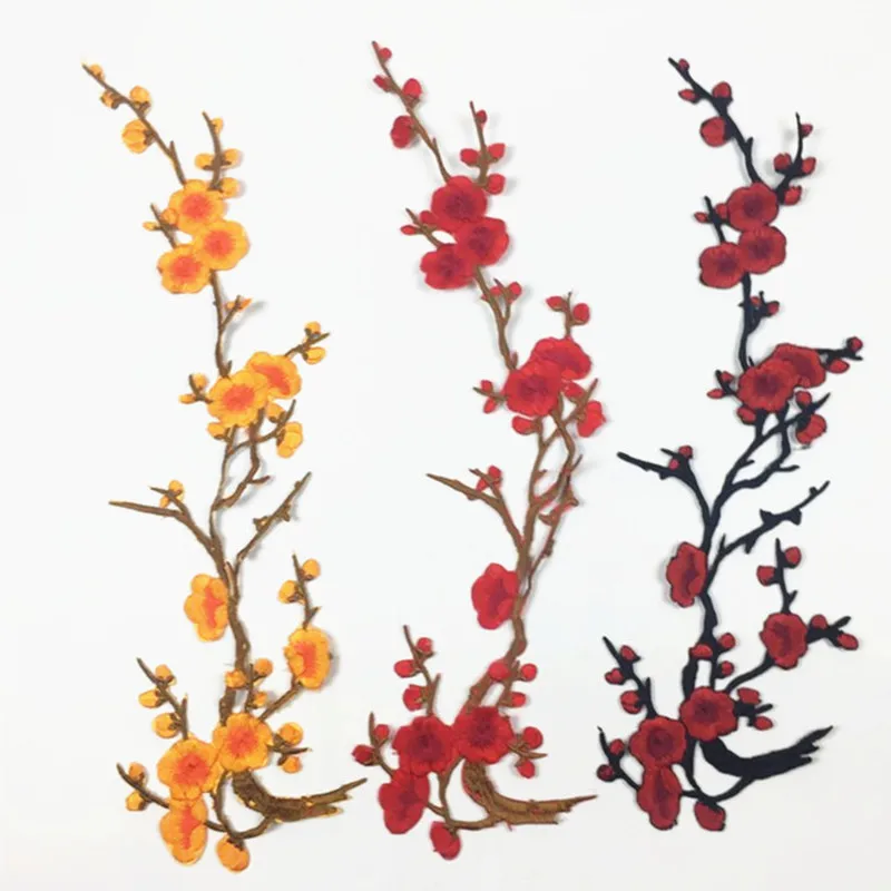 

YITUN Embroidery Applique China Style Floral Flower Iron On Patch Sewing for Dress Craft DIY