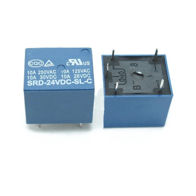FGHGF последние 5 мини-модулей SRD-24VDC-SL-C DC24V SPDT 5-контактный пластиковые катушки реле синий оптовая цена
