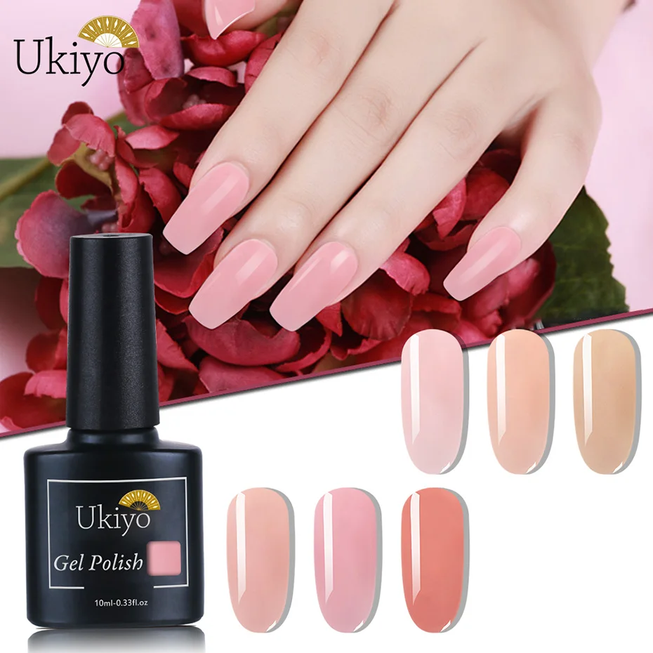 

Ukiyo UV LED Gel Polish Nude Jelly Soak Off Nail Varnish Primer Gel Polish Salon Manicure 10ML