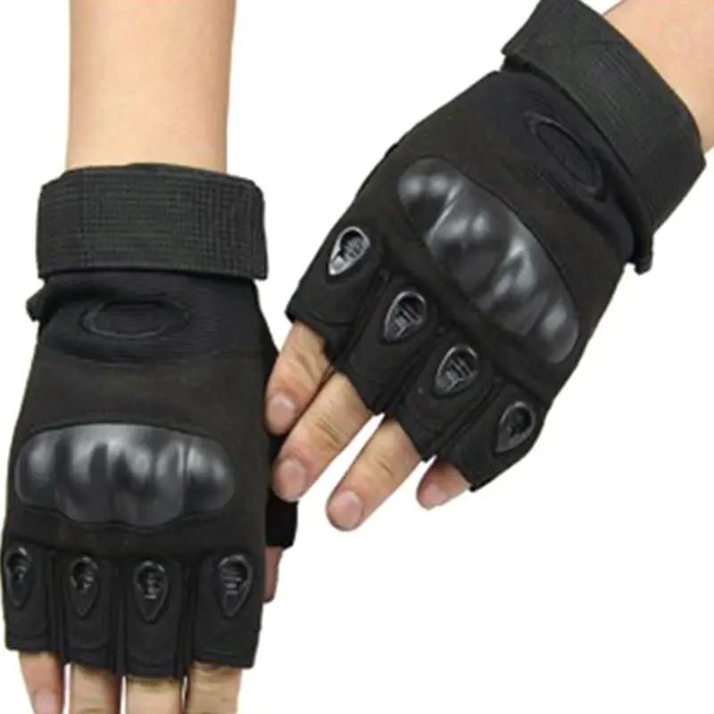 

1Pair Military Tactical Half-Finger Gloves Army Hand Protection Hard Knuckle Full Finger For Outdoor Sports