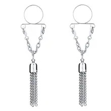 1 пара сексуальная не серьга-имитация на кольцо для соска ювелирные изделия с подвеской в виде соски поддельные ниппели щит с витые болтающиеся регулируемые ювелирные изделия для тела