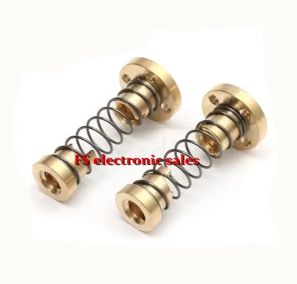 

T8 Anti Backlash Spring Loaded Nut Elimination Gap Nut for 8mm Acme Threaded Rod Lead Screws DIY CNC 3D Printer Parts