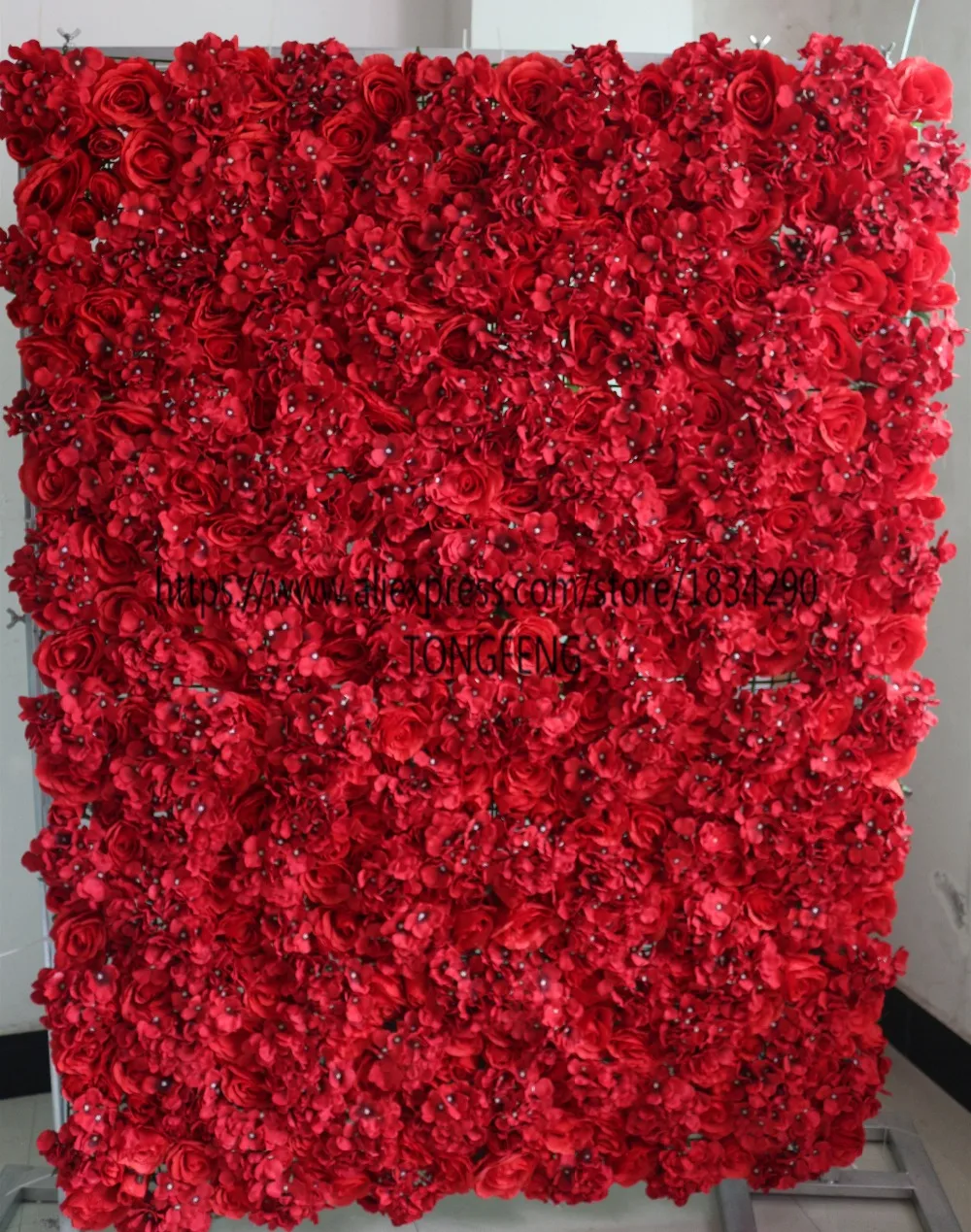 10 шт./лот красные искусственные шелковые розы гортензии настенный стол