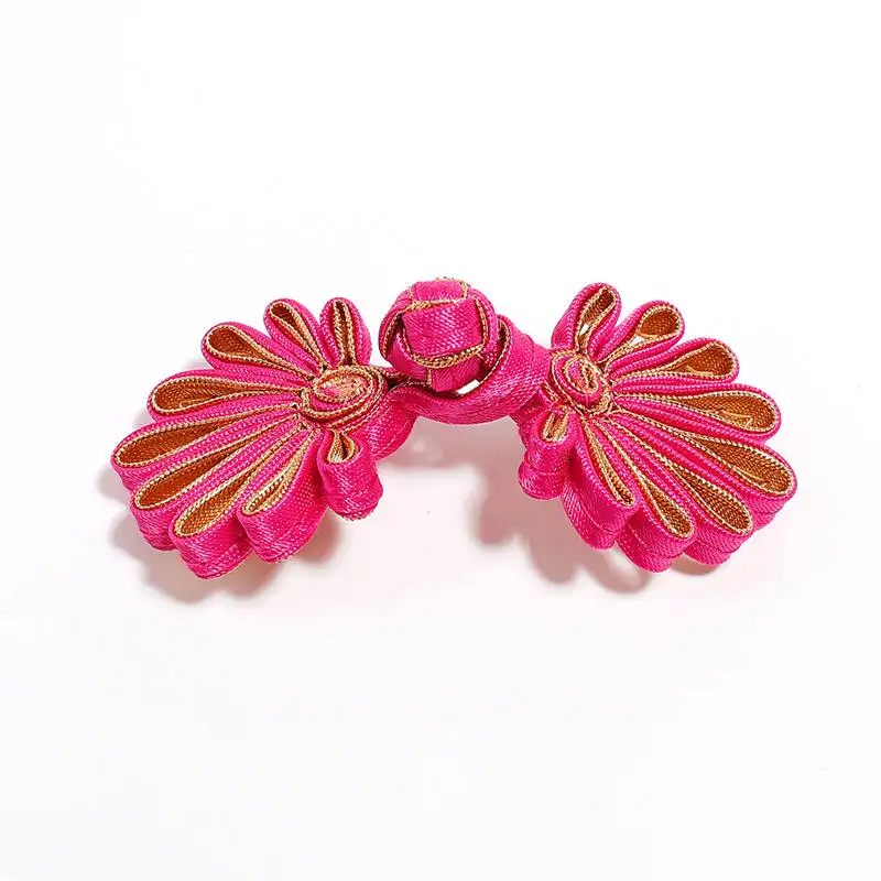 DoreenBeads 1 пара атласные китайские лягушки пуговицы Хризантема цветок закрытие узел пуговицы Cheongsam Тан костюм 4,5*3,5 см 10 стилей - Цвет: 5