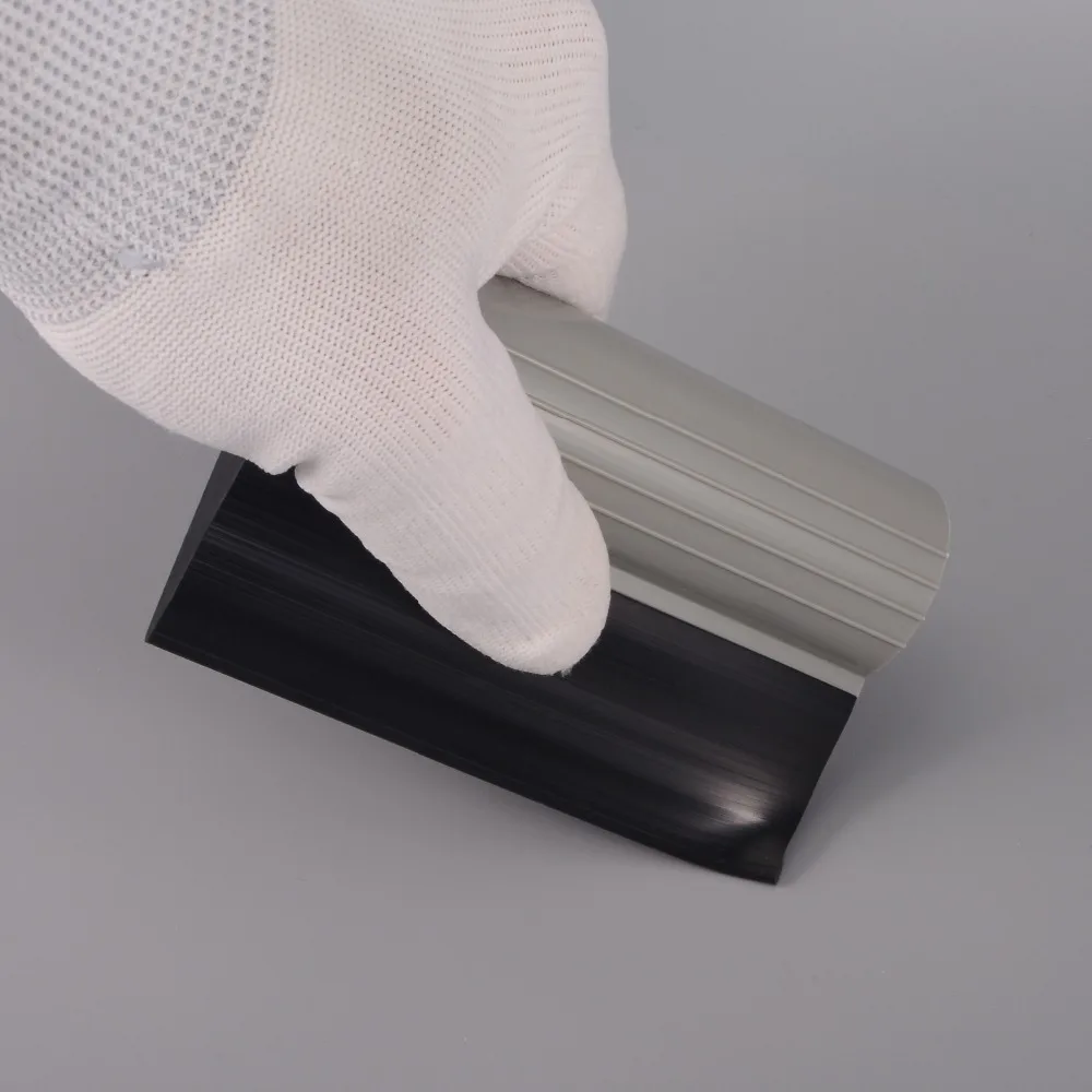 FOSHIO Rubber Squeegee with Tube Water Wiper Carbon Fiber Vinyl Car Film Wrap Window Tint Tool Bathroom Household Cleaning Tools