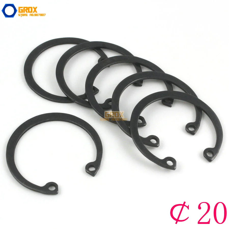 150 Pieces Size 20 Steel Internal Circlip Snap Retaining Ring