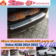 Высокое Качество Для Volvo XC60 2014 2015 Внешний Задний Бампер Защиты отделки автомобиля стайлинг крышка детектор Нержавеющей Стали педаль