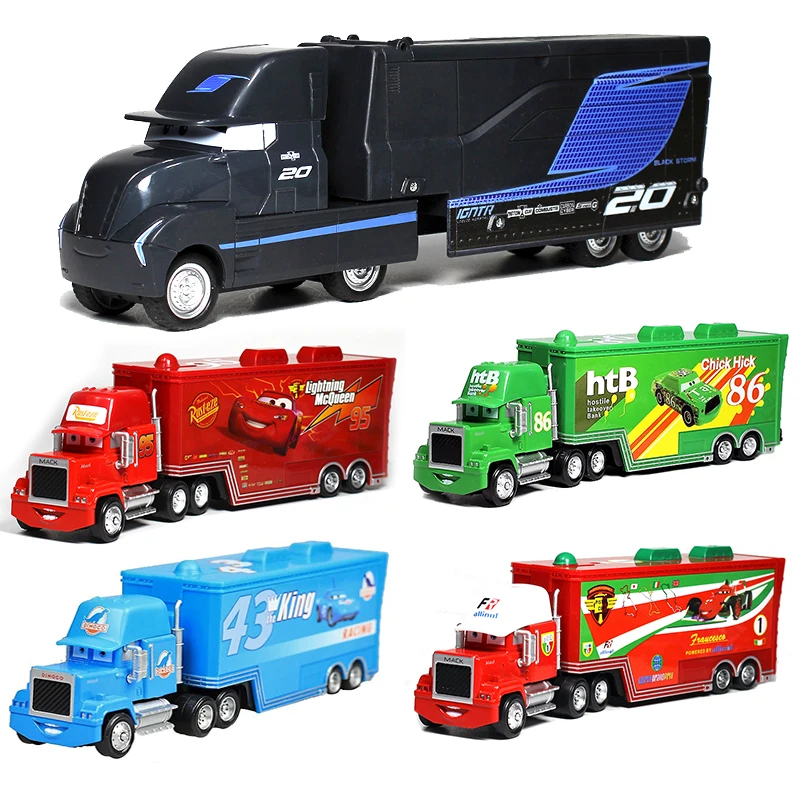 

11 Styles Disney Pixar Cars 3 Mack Uncle Truck Lightning McQueen Jackson Storm 1:55 Diecast Metal Alloy And Plastic Modle Toys