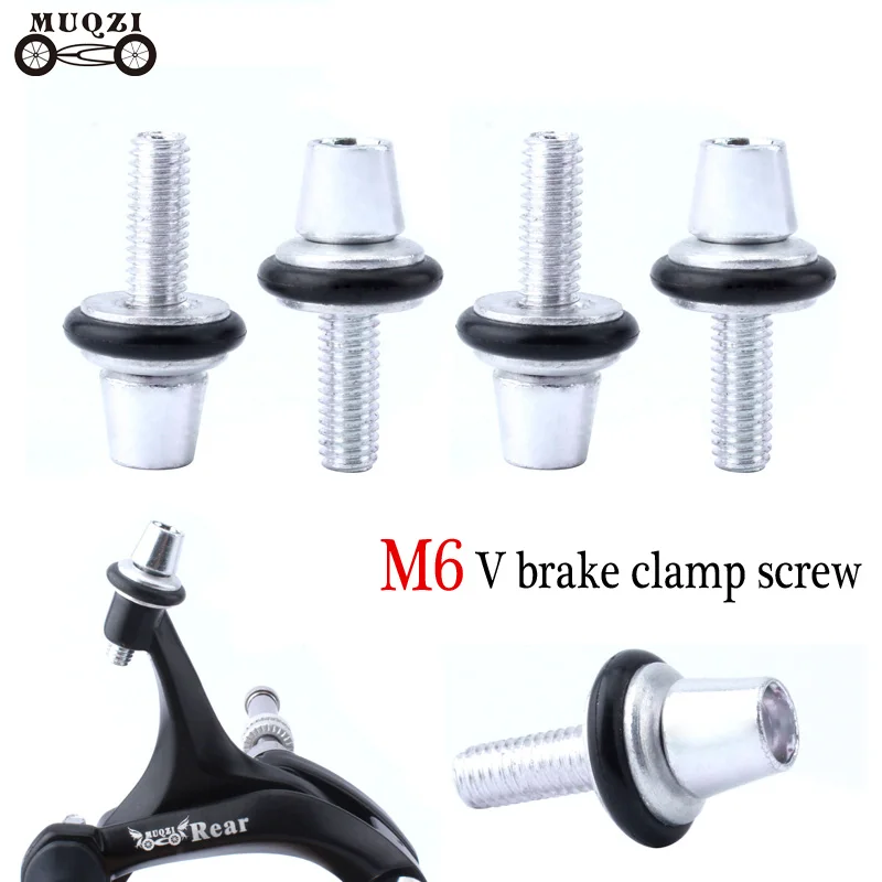 MUQZI 4PCS Fixed Gear Road Bike Aluminum Alloy V Brake Clamp Adjustment Screw M6 Line | Спорт и развлечения