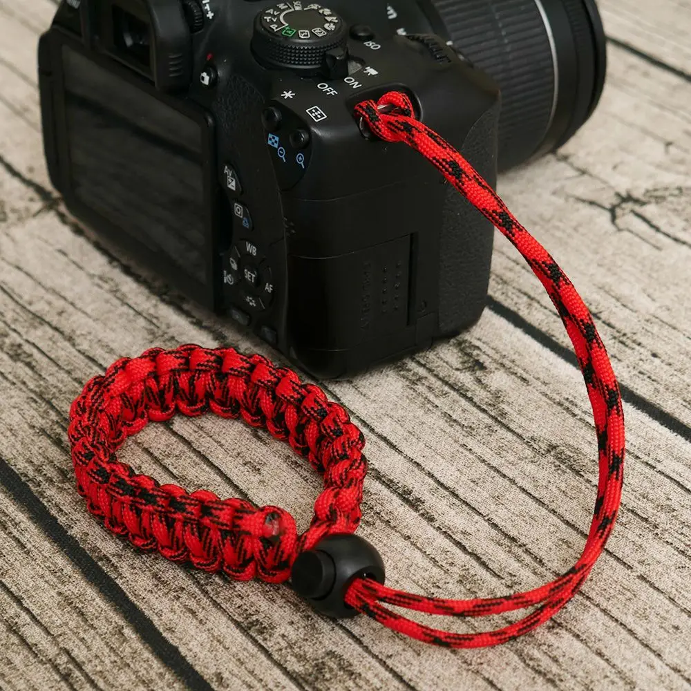 Камера Регулируемый наручный ремень держатель для ремня безопасности ткань шнур Камера ремень для паракордового DSLR