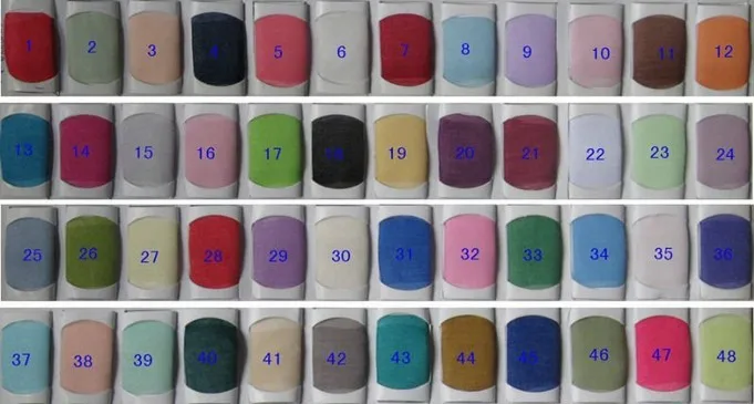 Organza material color Chart