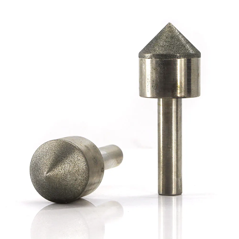 10pcs diamond mounted point cylinder head rough grit 30 for  agate granite stone coarse grinding shank 6mm head 5~25mm MT033