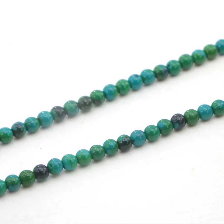 1 High Quality 4-14mm natural Dark green semi-precious Round ball Phoenix stone loose beads for DIY Fashion charms (17)