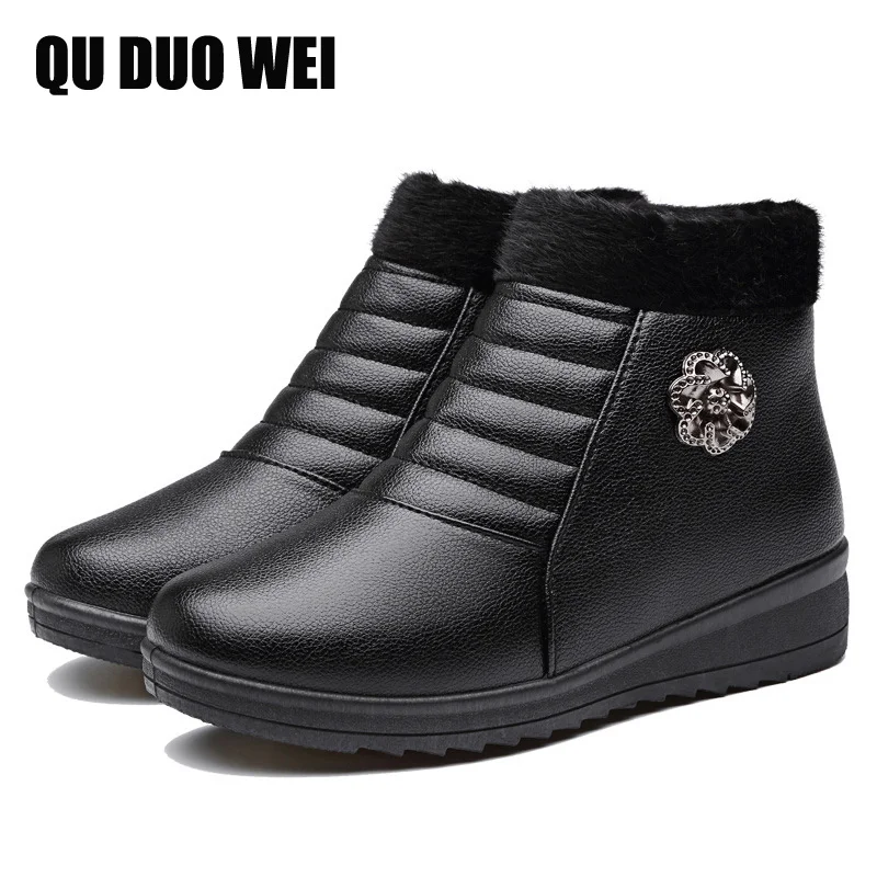 2018 New font b Women b font Winter Rainboots Warm Thermal Waterproof Rain Boots For font