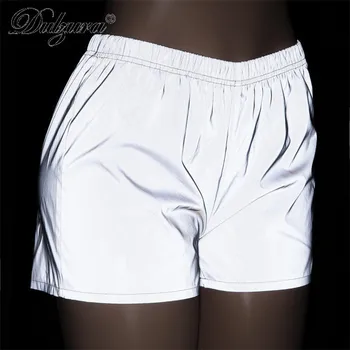 

Dulzura flash reflective women casual shorts 2018 sexy streetwear